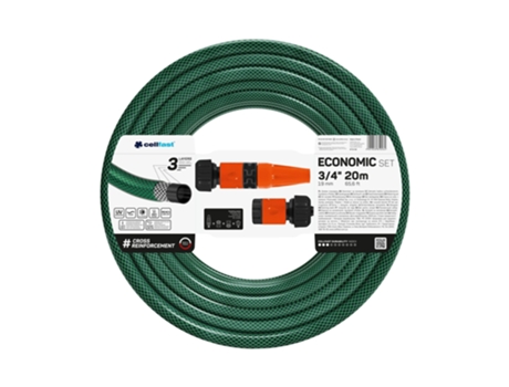 Set de riego ECONOMIC con un diámetro de 19mm con una longitud de 20 metros