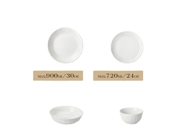 Juego de vajilla de cerámica, elegante diseño redondo, apto para lavavajillas, blanco B, 16 piezas A OEM