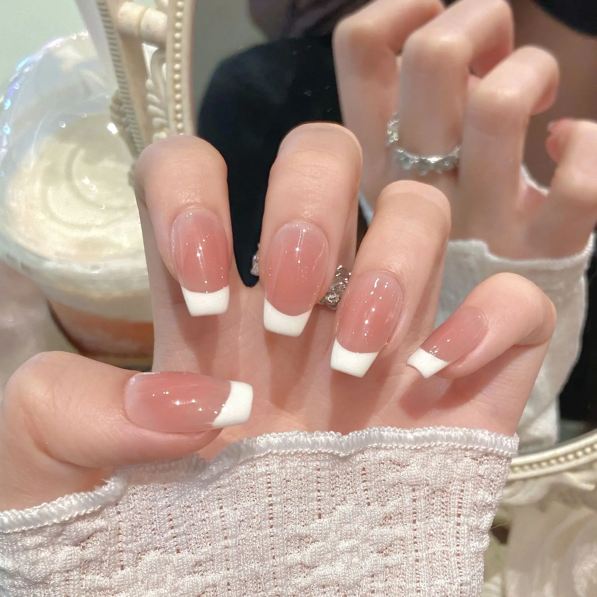 (149-m) 10 Pegatinas Brillantes Hechas A Mano Para Uñas Postizas Para Una Cobertura Completa