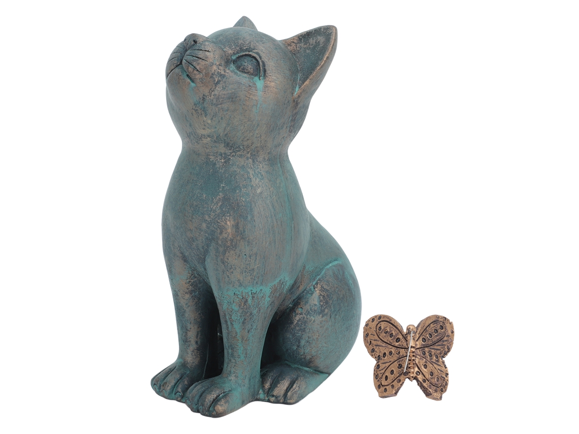 Escultura de resina para jardín al aire libre, decoración de Halloween, estatua para el hogar, figuras para exteriores, adornos para patio y césped, gato