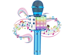 Niños Que Cantan El Micrófono Micrófono Portátil Del Karaoke Con La Luz Led Conveniente Para El Hogar, Fiesta