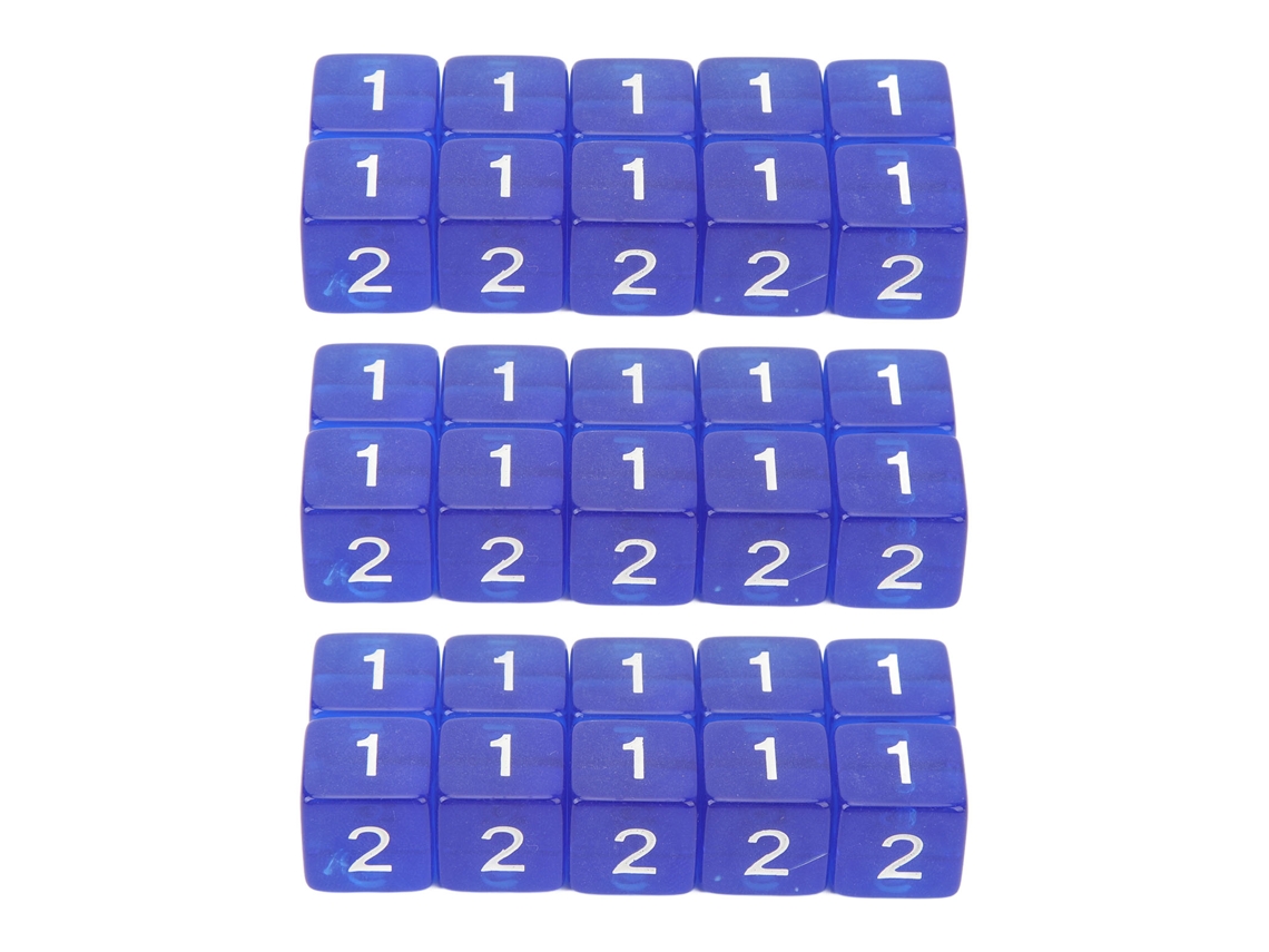 Vlrla-30 Dados De Plástico Transparentes De 6 Caras En Color Azul Para Juegos, Cubos Rectos En Lote