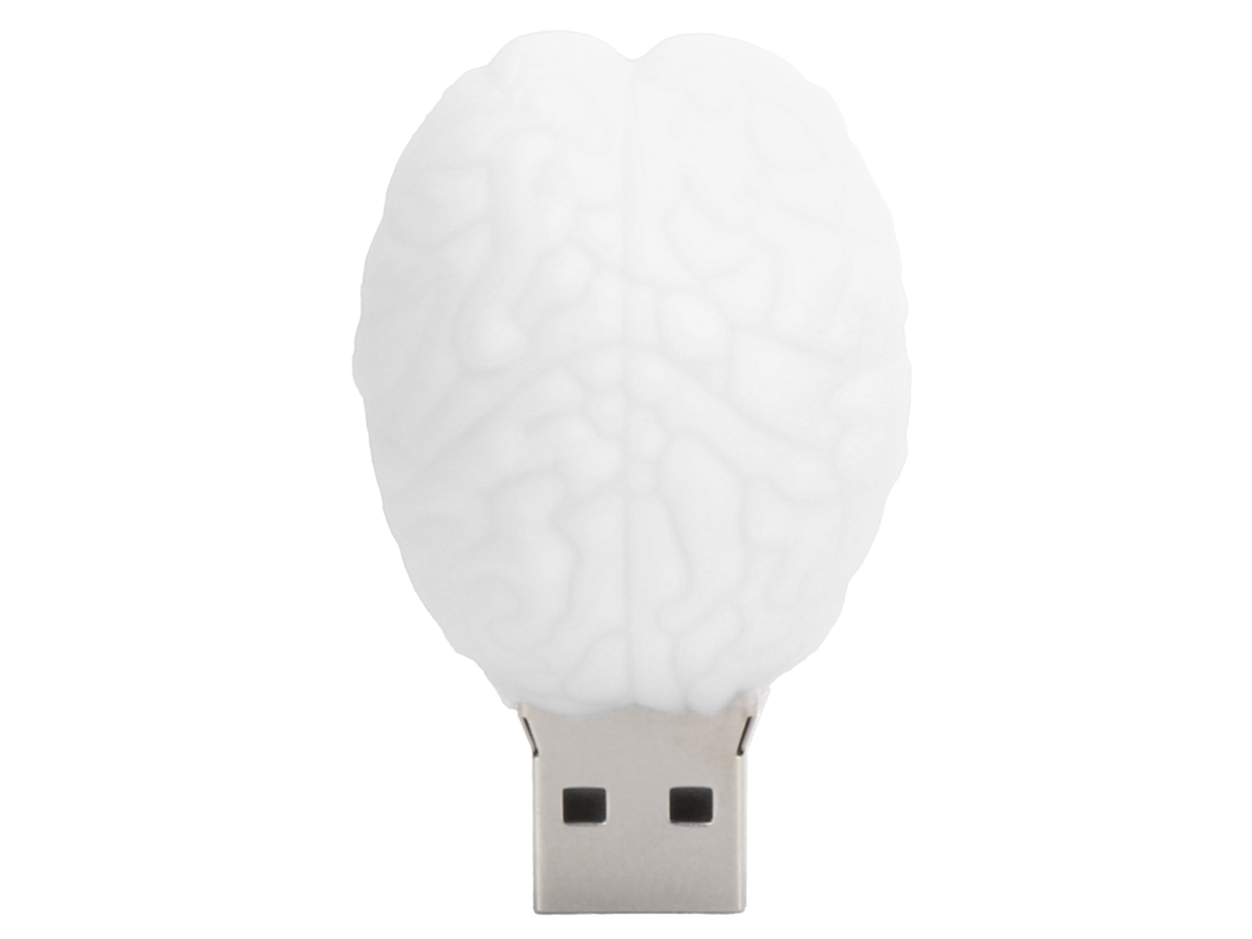 Memoria Usb Memory Stick 2.0 64gb Almacenamiento De Datos Portátil Muñeco De Cerebro Animado Blanco