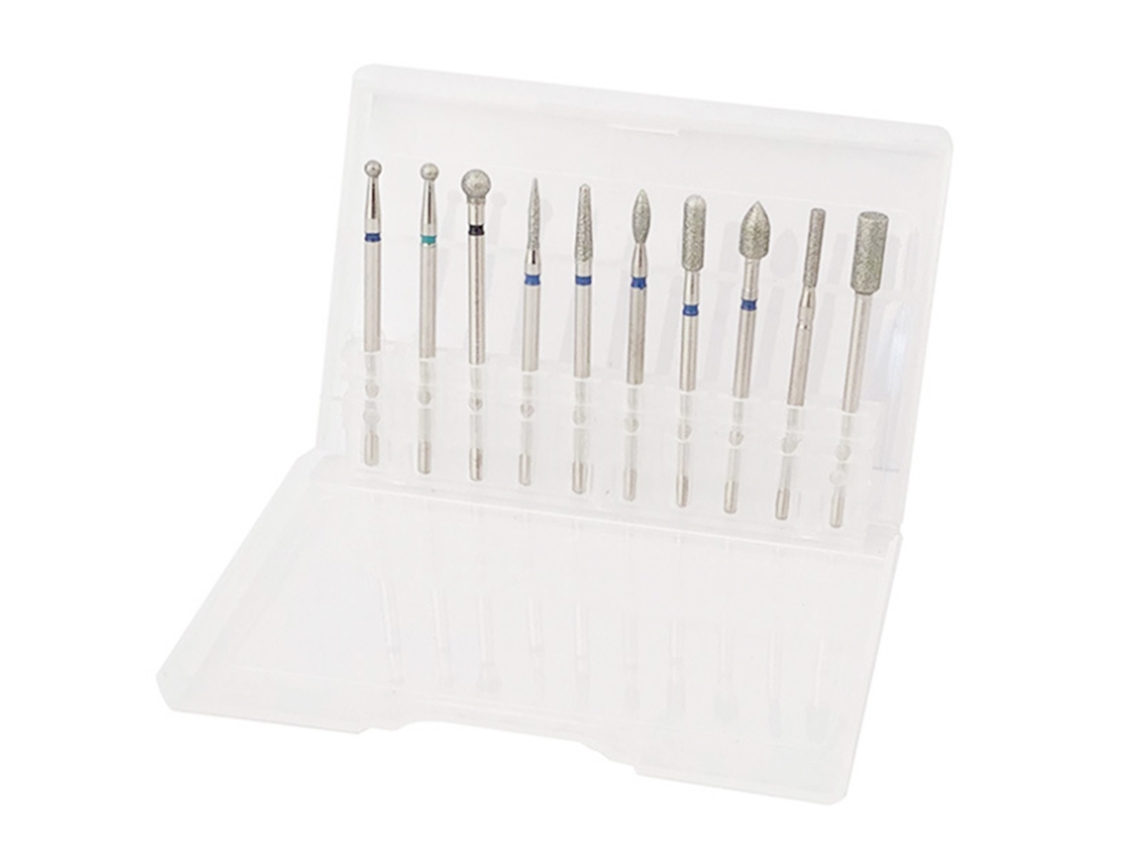 Juego De 10 Brocas Portátiles Para Fresar Esmalte De Uñas Y Eliminar Cutículas, Para Artistas Y Principiantes Zh3