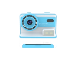 Cámara de fotos para niños, fotografía instantánea e impresión, cámara frontal y trasera dual, pantalla HD de 2,4 pulgadas, azul SZIQIQI