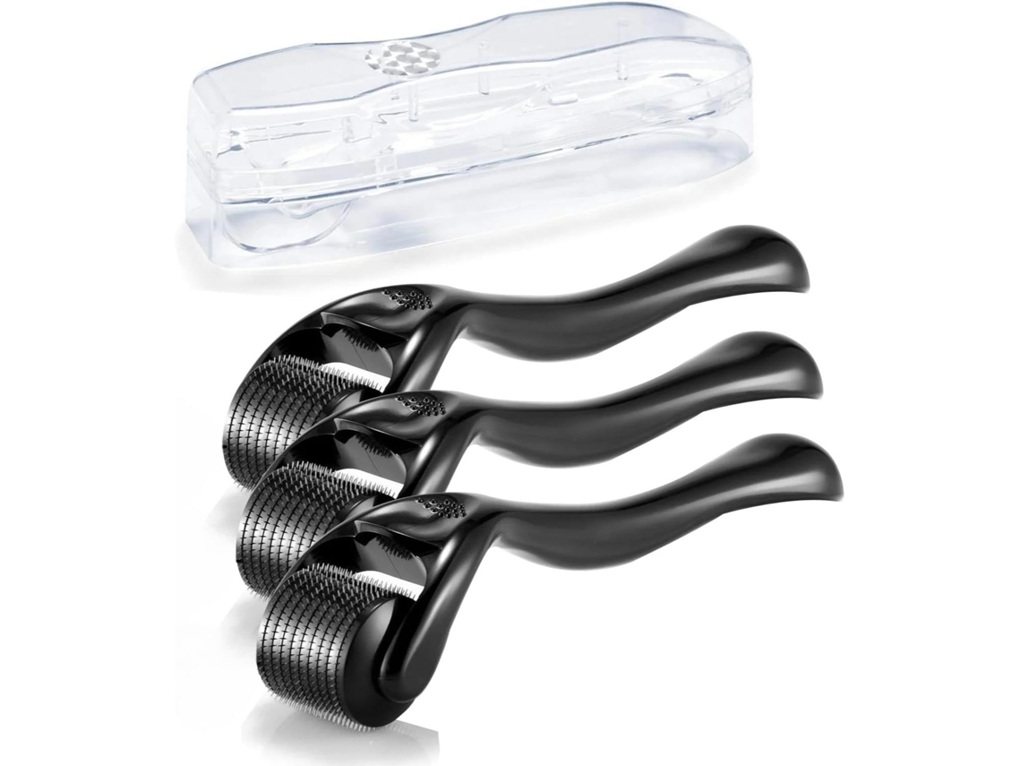 Kit de rodillo dérmico con 3 tamaños, 0,2/0,25/0,3 mm para rostro, barba y cabello oscuro HEXINYIGJLY