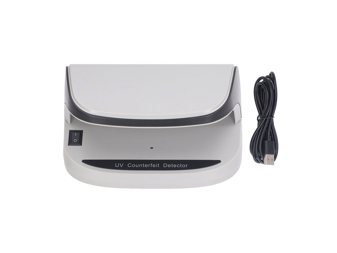 Detector Automático De Billetes Falsos Uv Con Interruptor De Encendido/apagado Para Verificación De Pasaportes Y Tarjetas De Crédito Dc5v 2a