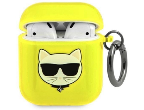 Carcasa Apple KARL LAGERFELD Airpods Choupette Amarillo