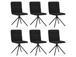 Maison Exclusive - Sillas De Comedor Giratorias 6 Unidades Tela Negras