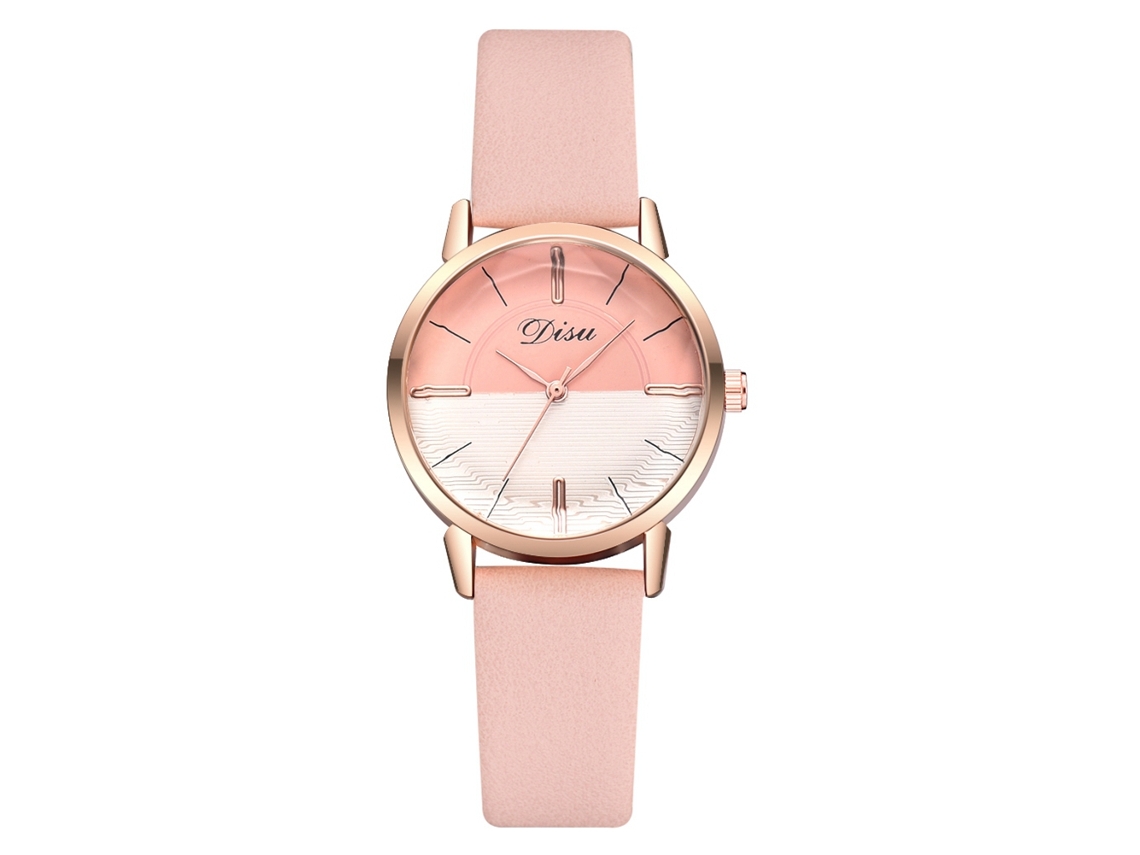 Reloj De Pulsera Informal De Piel Sintética Para Mujer Con Movimiento De Cuarzo, Color Rosa.