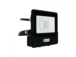 Proyector LED de 10 W 6500 K con sensor PIR, chip Samsung, cable de 1 m, cuerpo negro, IP65 V TAC