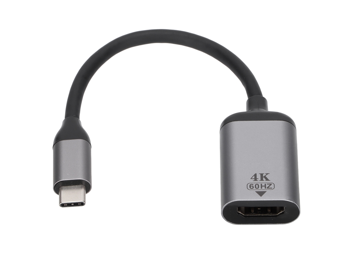 Adaptador De Interfaz Multimedia Usb-c A 4k Hd 60hz Con Convertidor De Vídeo Y Carcasa De Aluminio