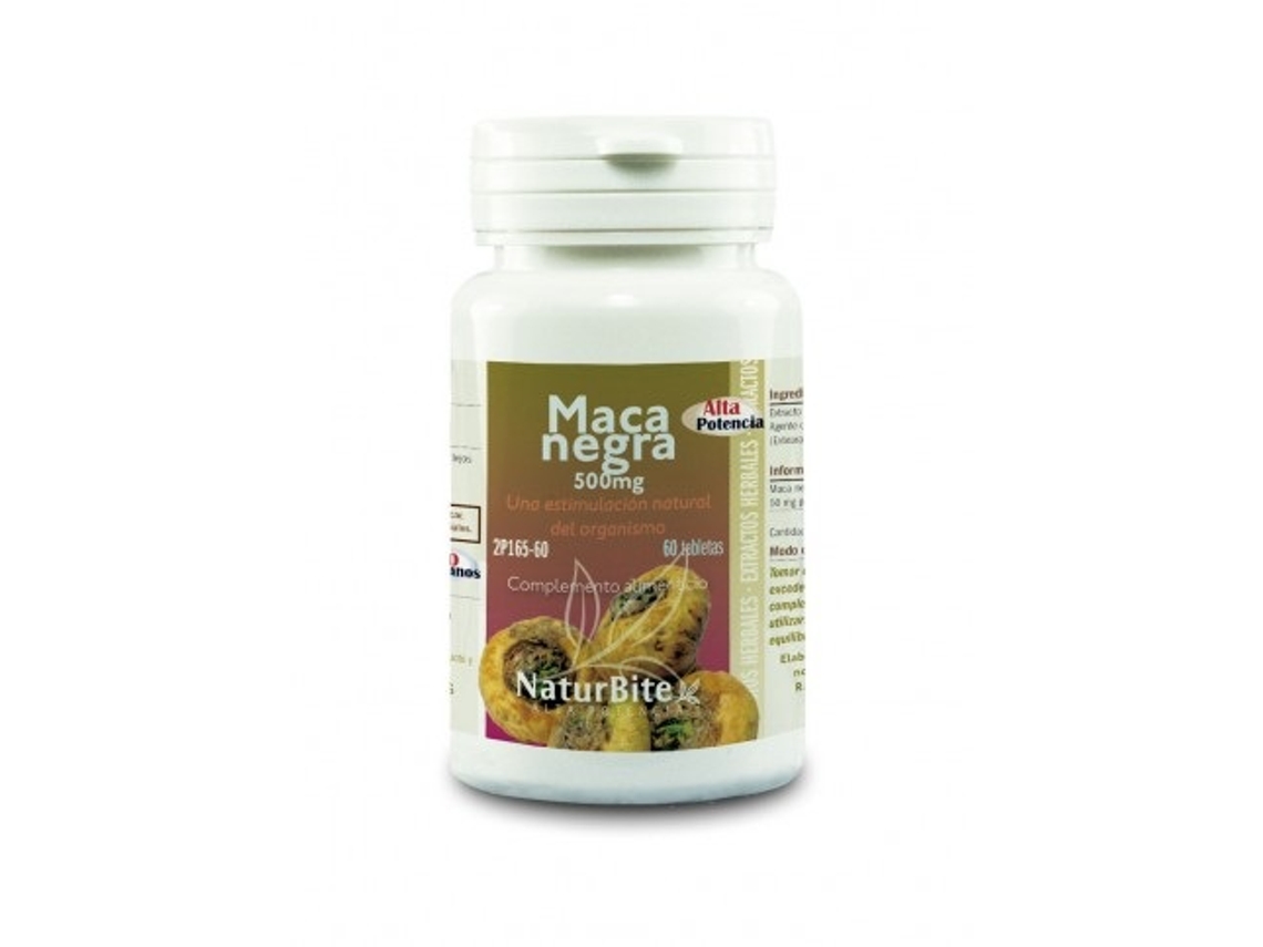 Complemento Alimentar NATURBITE Maca Negra Andina 500 Mg 60 Comprimidos