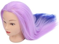 Cabeza de maniquí calefactable SFUSHOS, cabello sintético para práctica de peinado