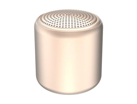 Mini altavoz Bluetooth portátil dorado