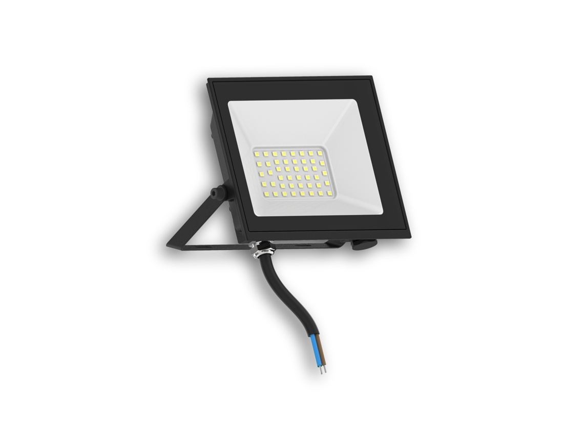 Foco Proyector LED 30W 120lm/W IP65 S3 5000K No Negro Blanco Frío LEDKIA