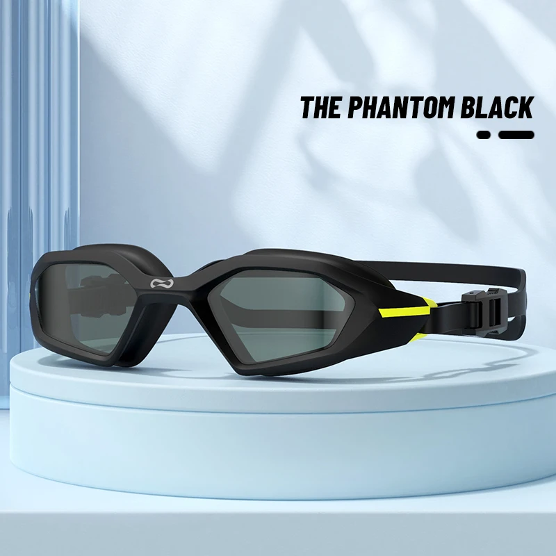 Gafas De Natación Negras, Antivaho, Con Protección Uv, Ajustables, Para Adultos.