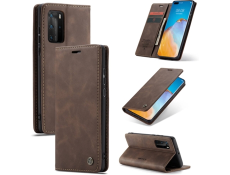 Carcasa Huawei P40 Pro Livro Caseme Elite (Marrón)
