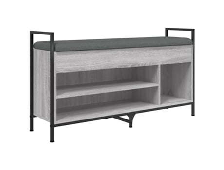 Banco zapatero madera de ingeniería VIDAXL gris Sonoma 105,5x32x57,5cm