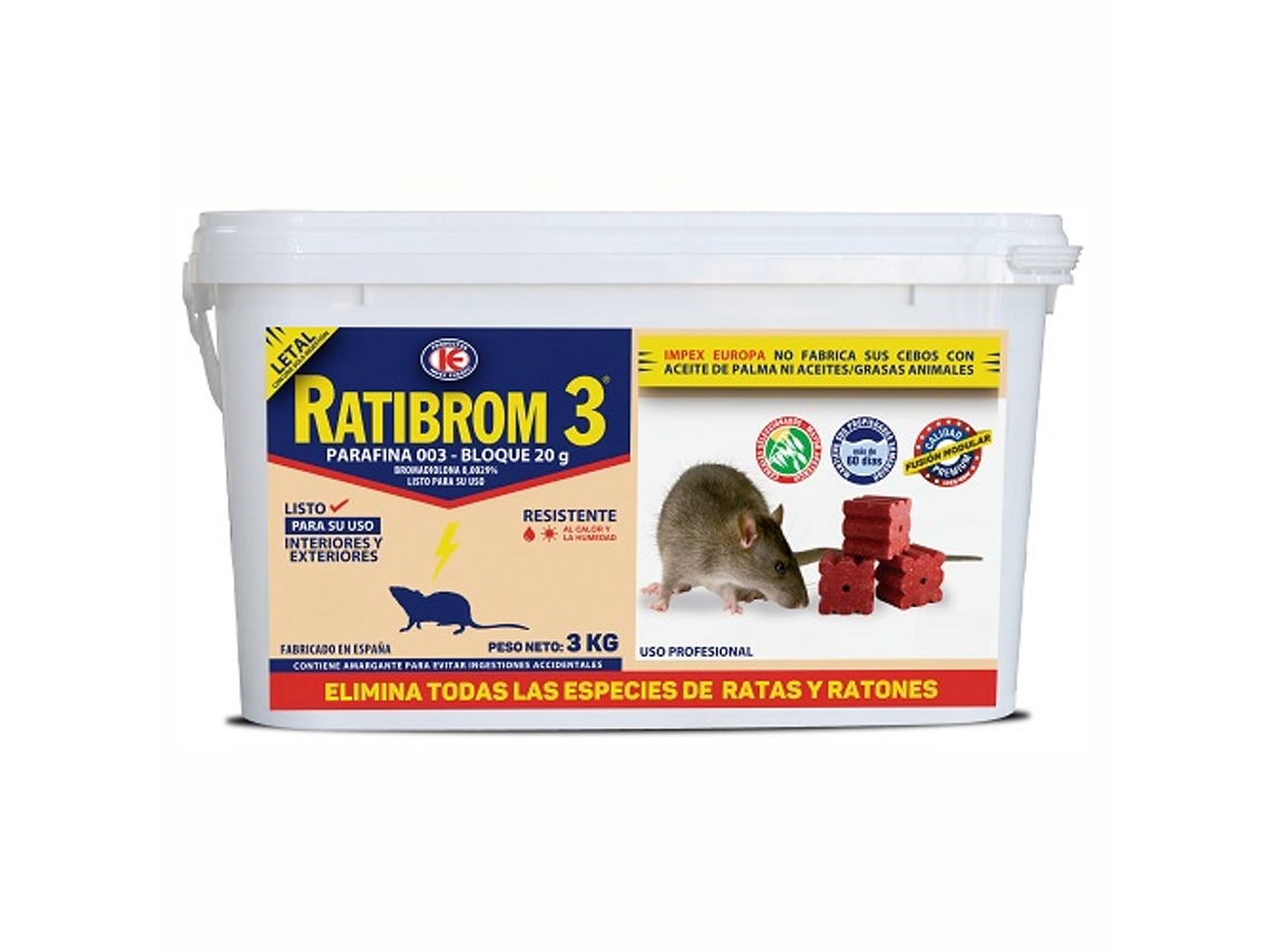 Ratibrom 3 Bloco 20 Gr Cubo 3 kg IMPEX EUROPA