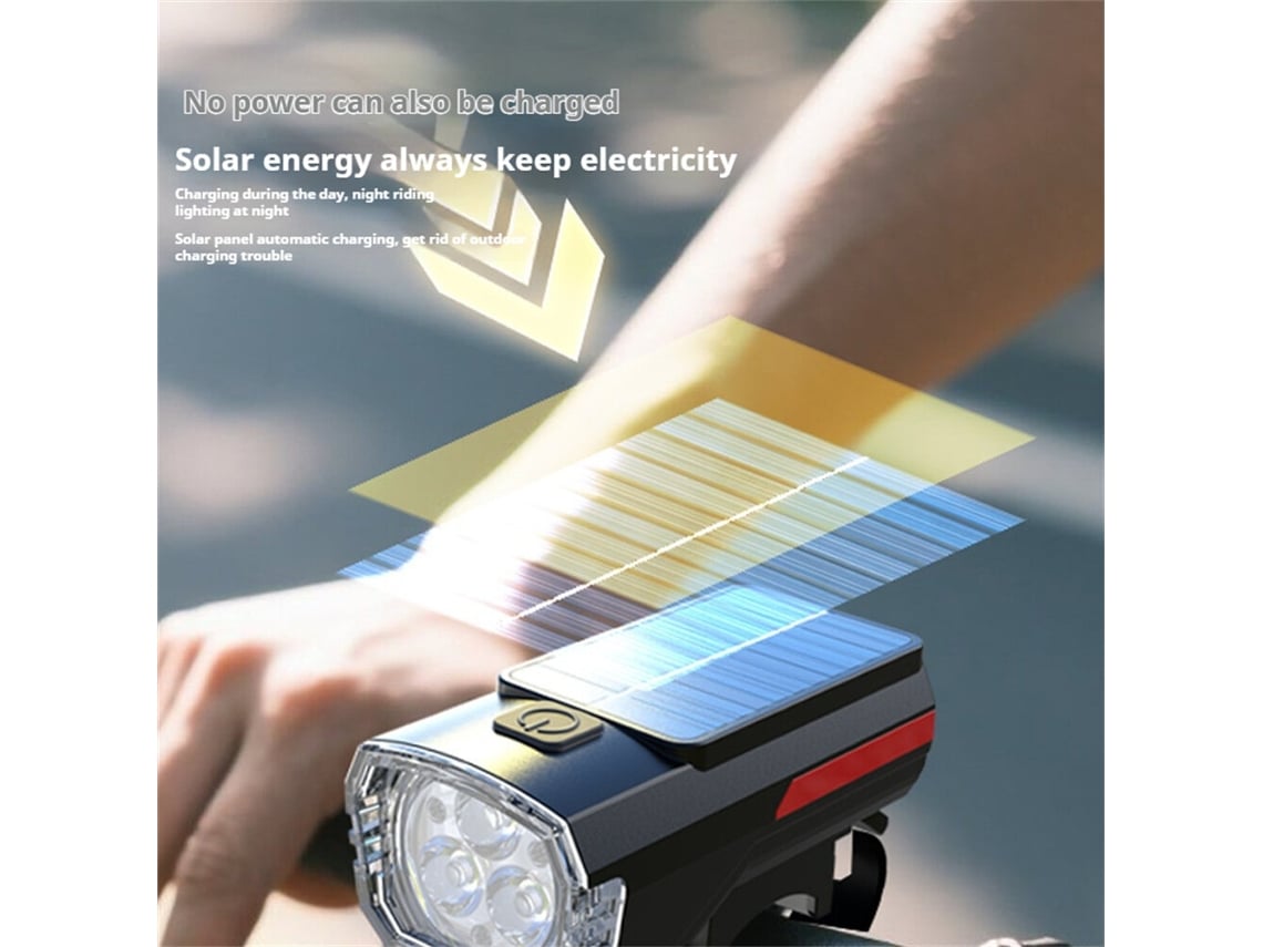 Negrobikight Faro Led Recargable Solar Bicicleta Antideslumbrante Tipo C Impermeable Mtb Nocturno