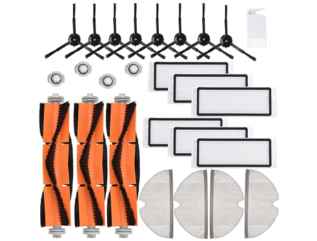 Adecuado para Xiaomi Roborock S5 S60 S6 S50 S55 filtro fregona cepillo lateral negro accesorio aspiradora Kit suplemento