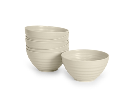Juego de 6 Cuencos Reutilizables Classic PLASTIC FORTE (Beige - 840Ml)