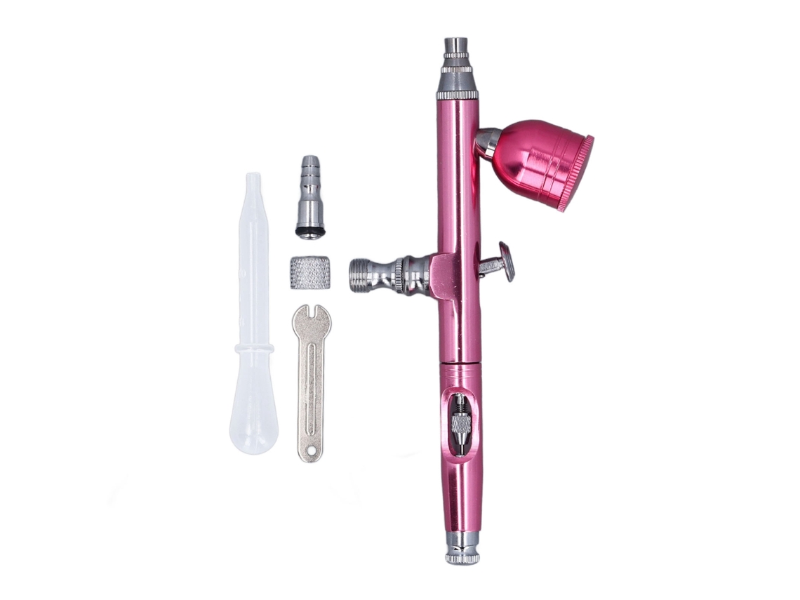 Pistola Pulverizadora De Pintura Aérea Portátil Con Boquilla De 0,3 Mm Para Decoración De Uñas - Rosa