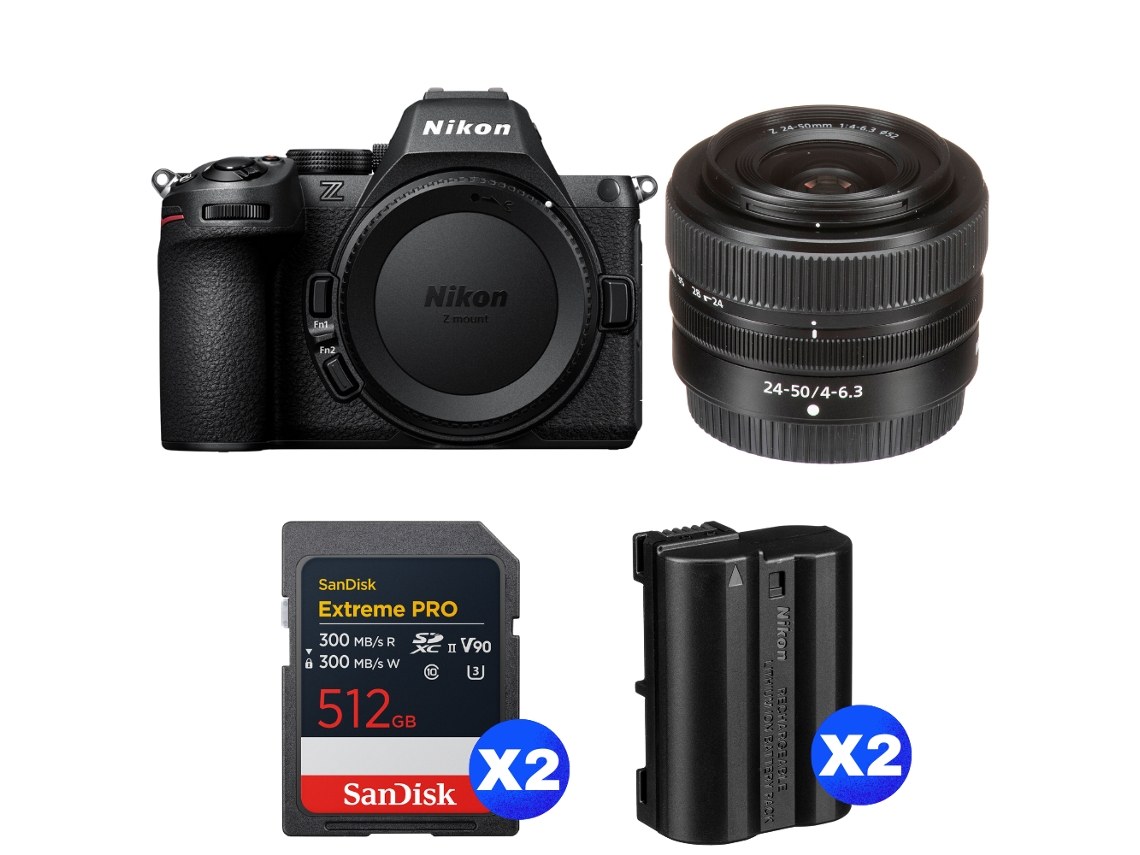 Nikon Z5 Ii + 24-50mm F/4-6.3 + 2 Sandisk 512gb Extreme Pro Uhs-ii Sdxc + 2 Nikon En-el15c + Ebook “20 Consejos Para Fotos Que Impactan”
