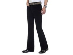 Pantalones Casuales De Pana Para Hombre Con Botas Elásticas Anchas, Talla Regular, Invierno
