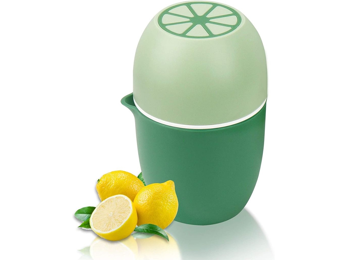 Exprimidor portátil, elegante exprimidor manual de cítricos, doble uso para diversas frutas, fácil de limpiar, diseño ligero.