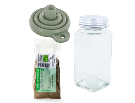 Bote de especias + embudo + cilantro molido 40 g