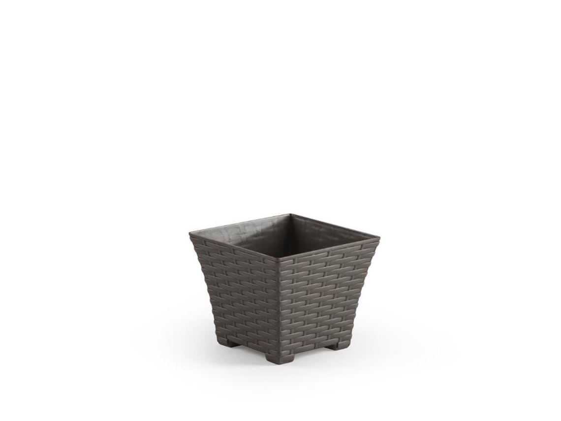 Maceta rattan 15x15x13 topo