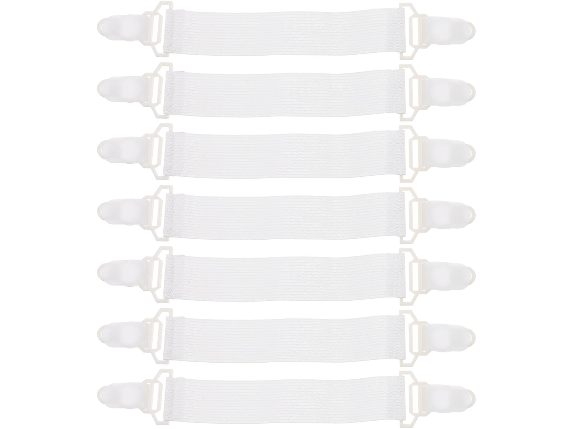 Pinzas Blanca Ajustables De Tela Para Sábanas,