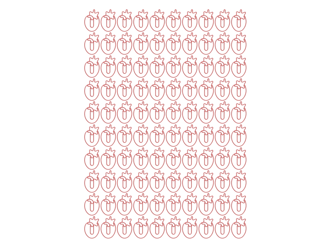 100 Lindos Clips De Papel Decorativos Con Forma De Fresa, Chapados En Plata, Para La Escuela, La Oficina Y La Biblioteca.