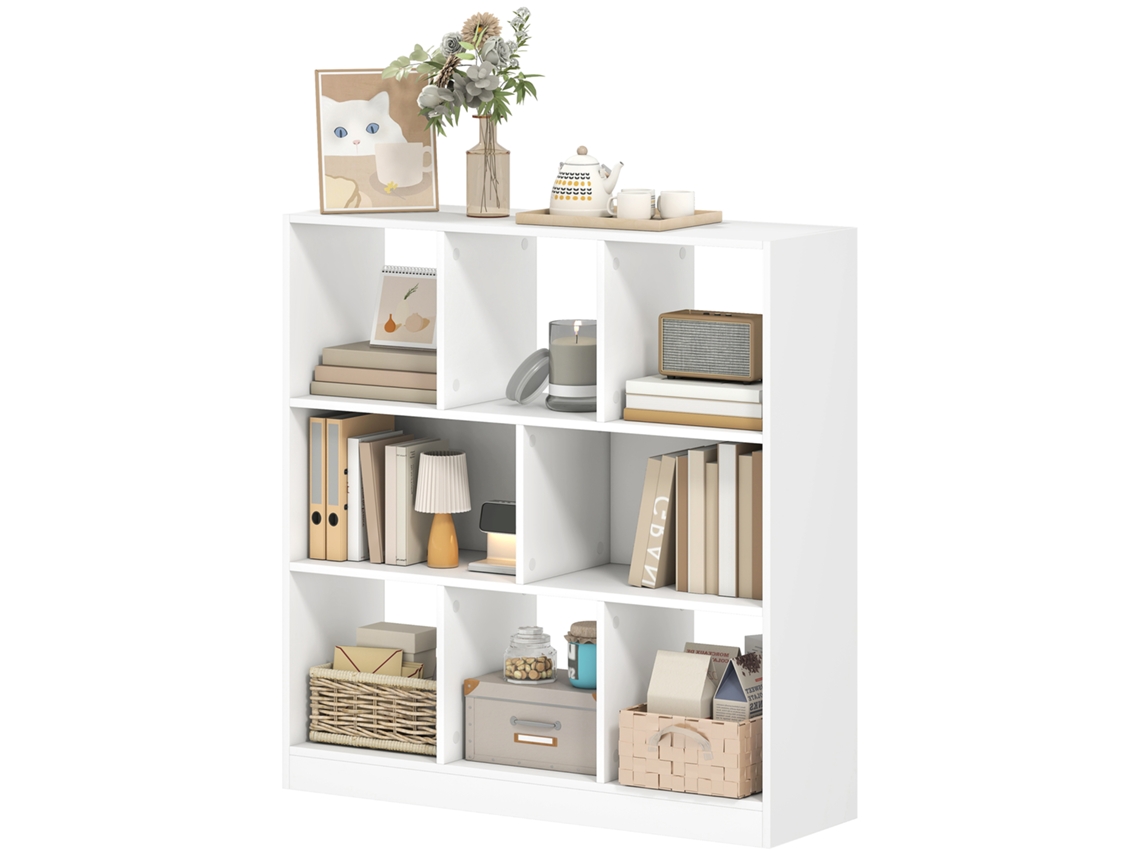 Librería de 8 estantes 97,5x30x100cm Blanca