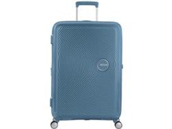 Maleta De Viaje AMERICA TOUSRISTER Soundbox (Grande - 77Cm - Expansível - 4 Rodas - 4,2 Kg) Azul Pedra