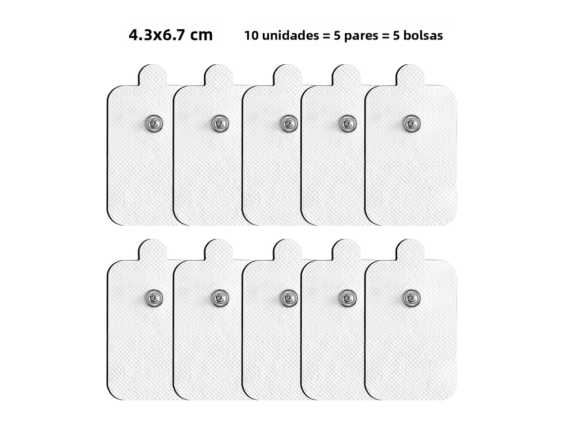 Eletrodos Adesivos para Estimulação Elétrica Tens com Gel Pulsado Autoadesivo para Ems MDUG (10 Unidades)