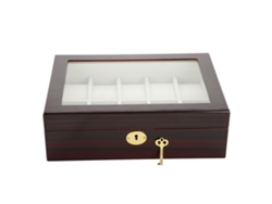 Caja De Almacenamiento De Relojes Ligera Con 10 Compartimentos Para Viajes Y Colecciones.