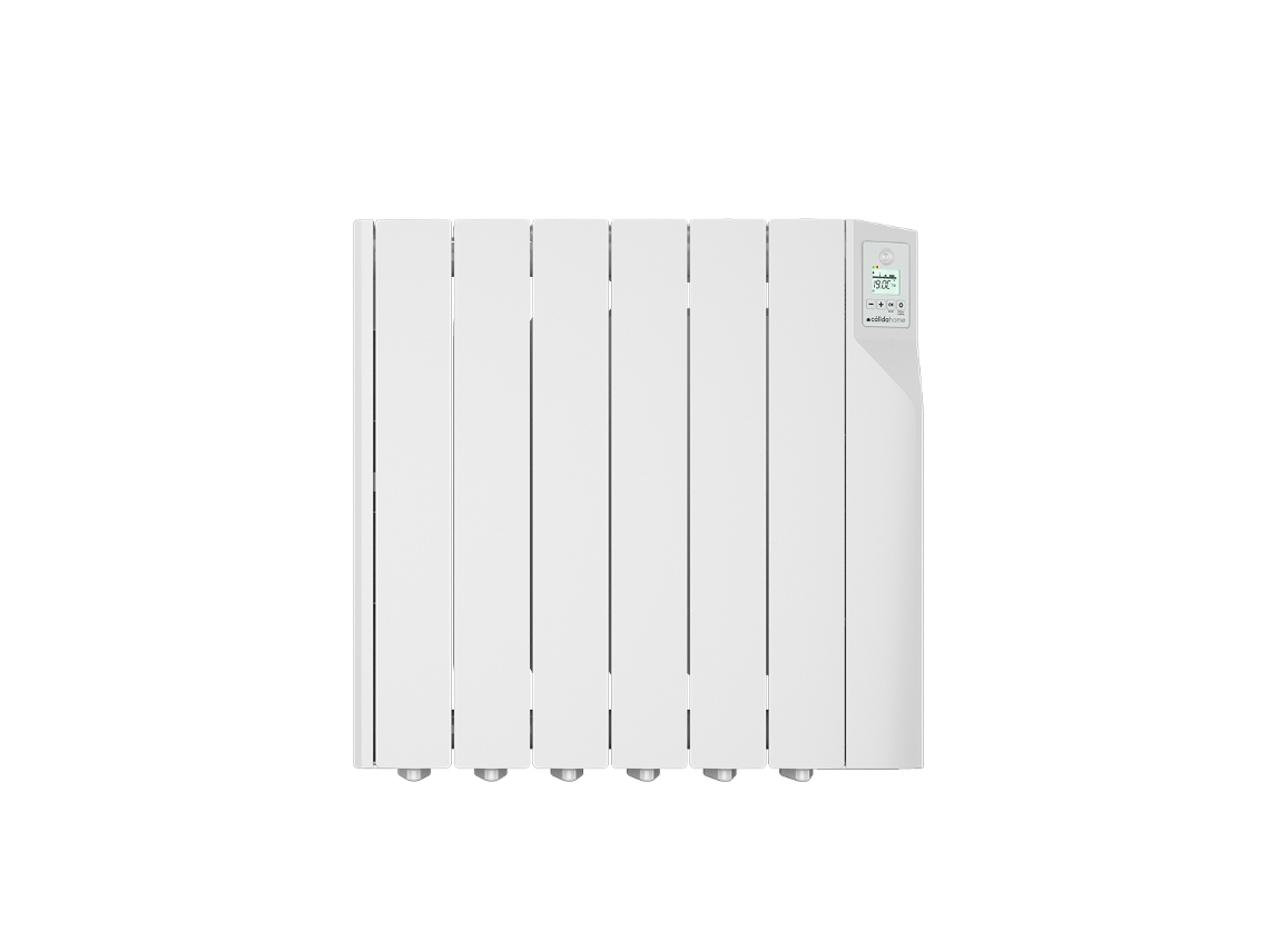 Emisor termoeléctrico de 6 elementos. Cálidahome Sentinel 1000 W, fluido de alta transferencia 167 W/elemento, detector de presencia, habitaciones de 10 a 13 m².