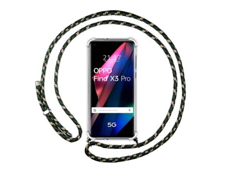 Carcasa Oppo Find X3 Pro 5G TUMUNDOSMARTPHONE Colgante Verde