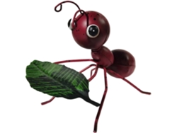 Decoración De Jardín Con Hormigas: Figura Coleccionable De Hormiga Con Hoja. Escultura De Metal Para Interiores Y