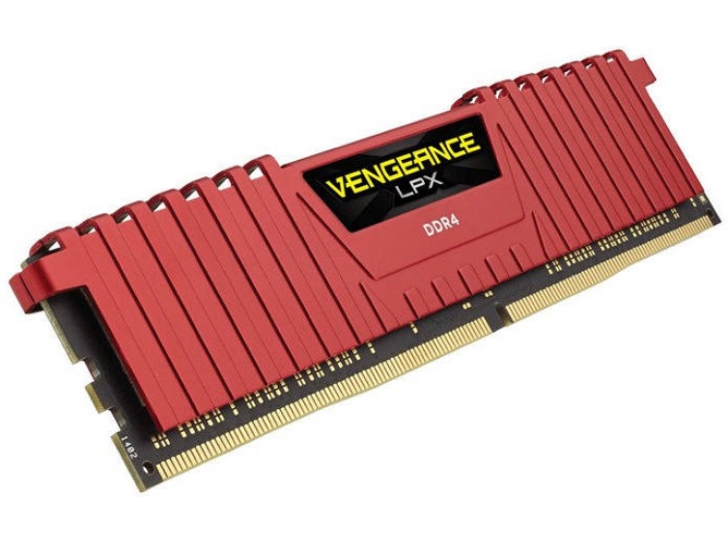 Memoria RAM DDR4 CORSAIR CMK8GX4M1A2400C16R (1 x 8 GB - 2400 MHz - CL 16 - Rojo)