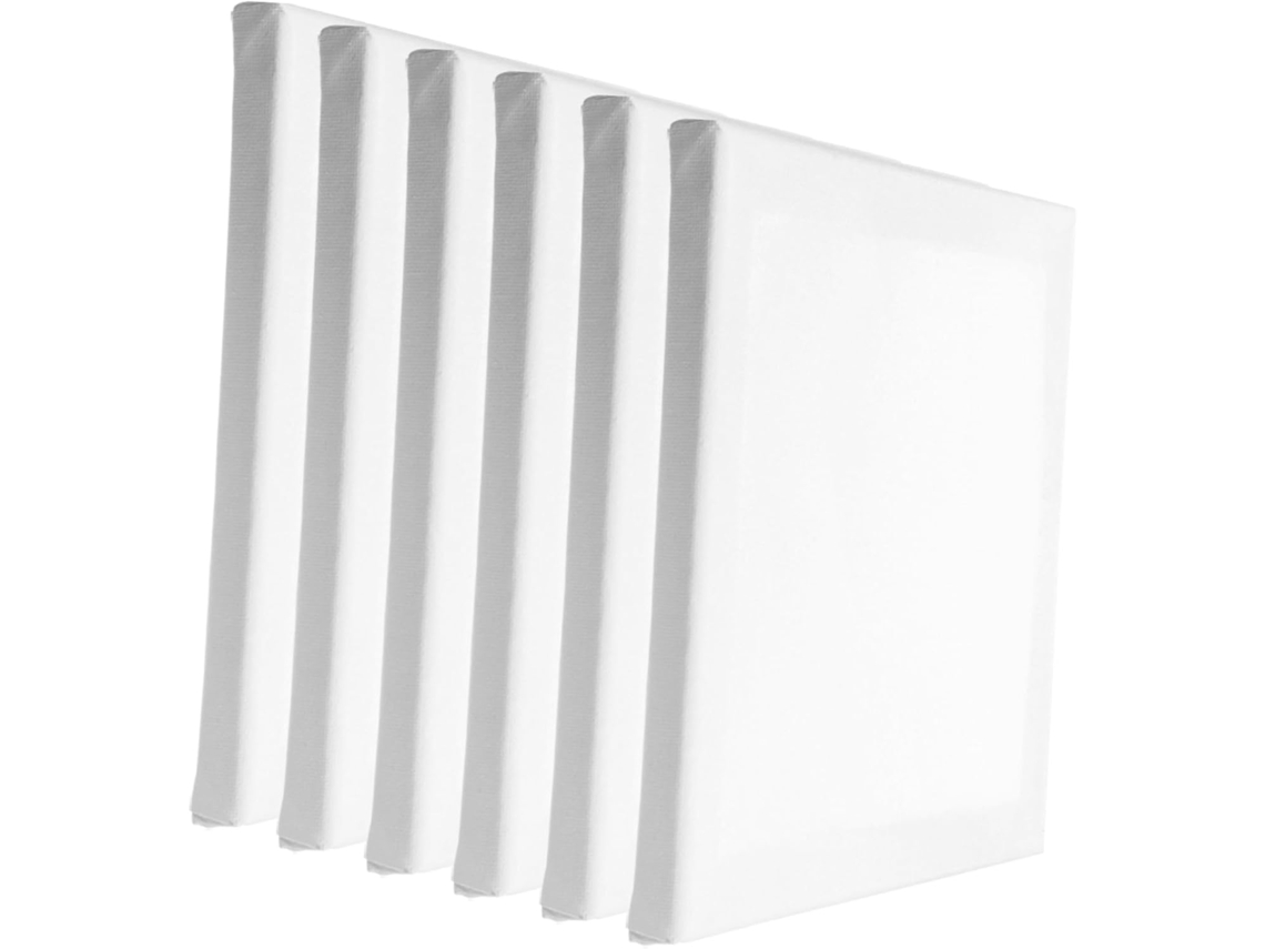 6 Paneles De Madera Con Respaldo De Lienzo, Lienzos En Blanco Para Pintar, Ideales Para Artistas.