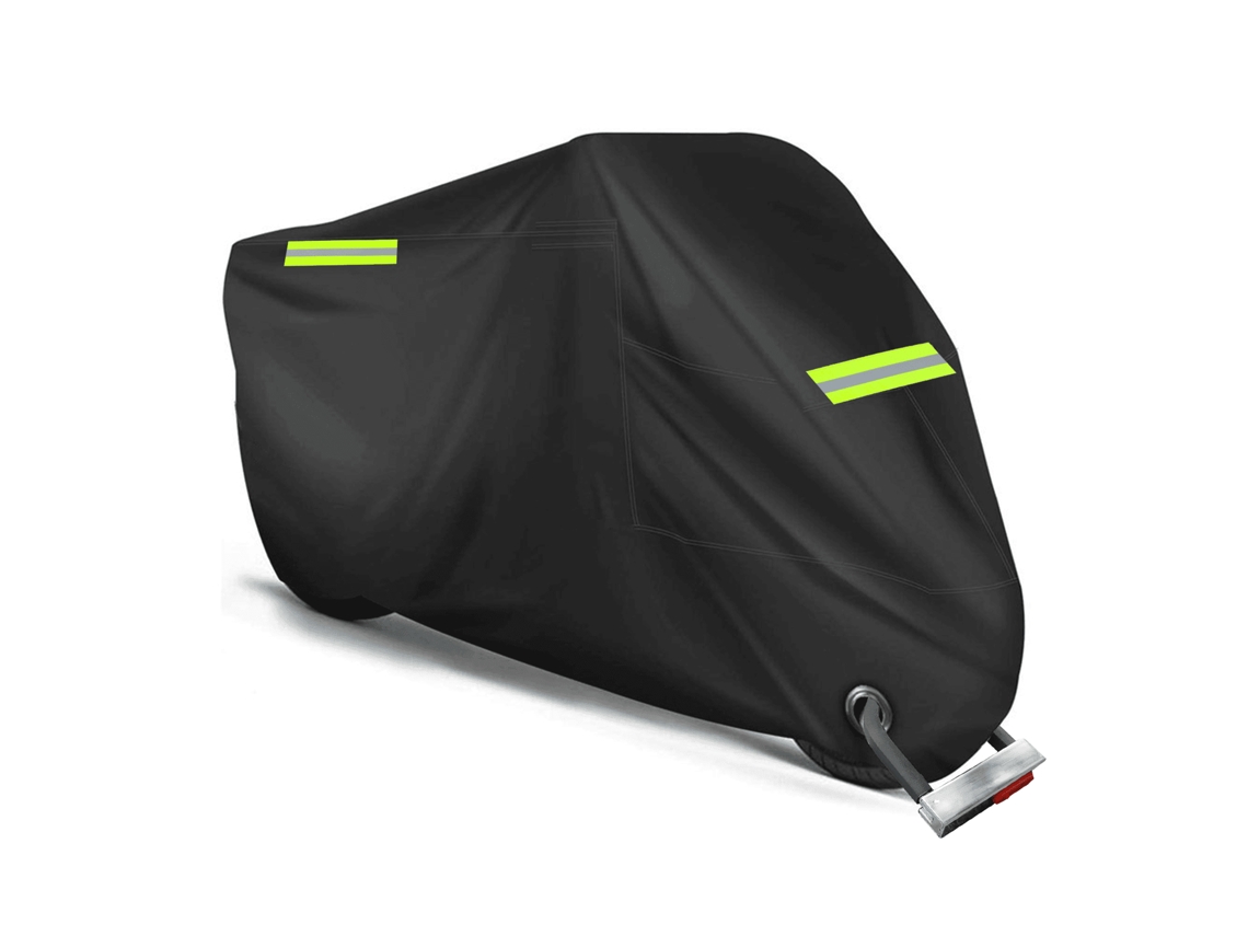 Funda Universal Para Motocicleta Four Seasons Con Tiras Reflectantes Para Impermeabilizar Xl/230 X 95 X 125 Cm Negro Gertiz