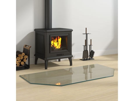 vidaXL Placa de vidrio para chimenea hexagonal 100x50 cm