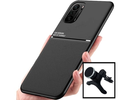 Kit Carcasa, Protector Y Soporte Xiaomi Poco F3 Phonecare Magnetic Lux Y Soporte Coche Reforzado