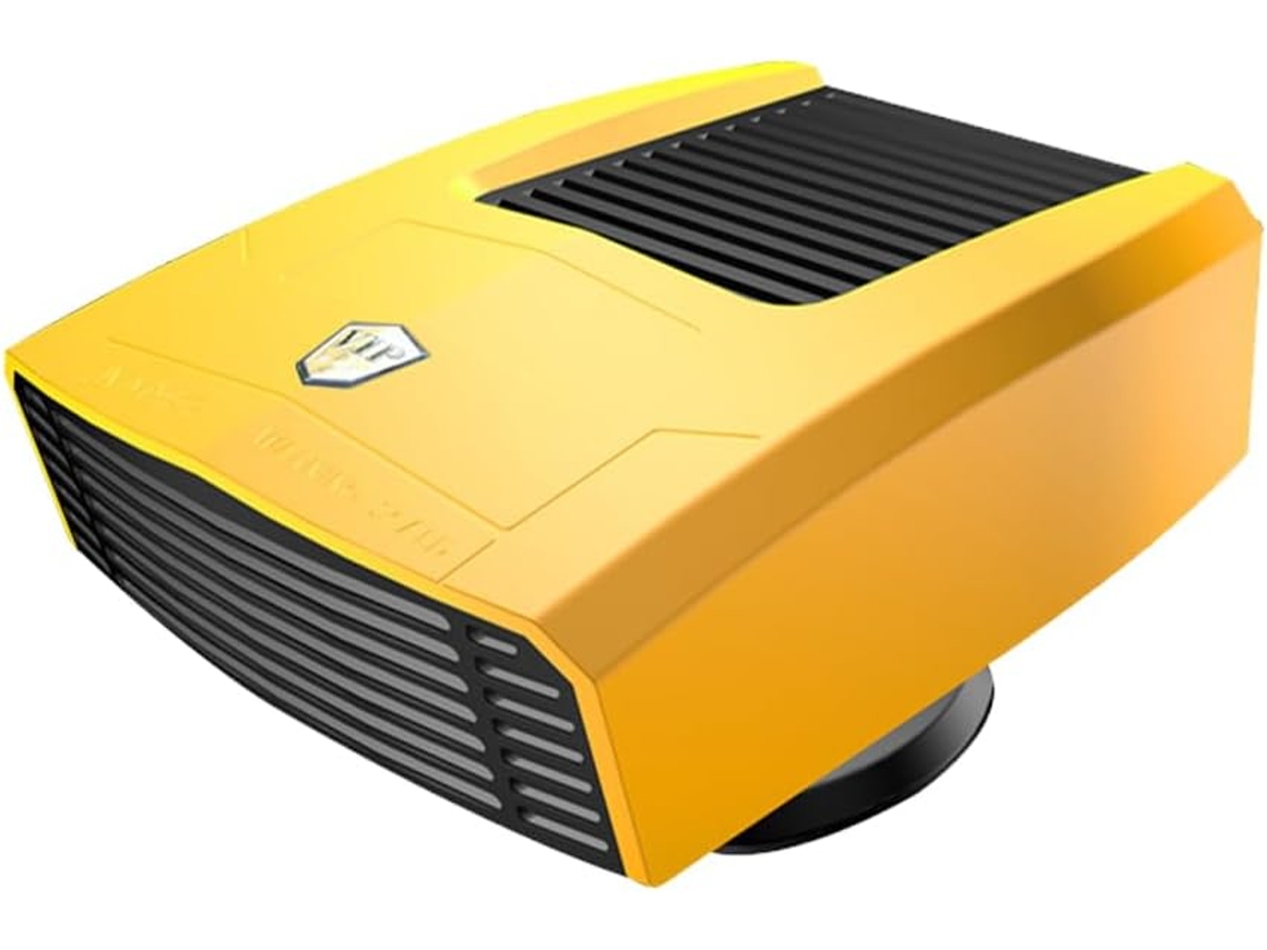 Calentador De Coche De 12 V, Descongelador Portátil Deportivo, Aire Frío Y Caliente Giratorio 360, Calentador De Coche Amarillo Chrui