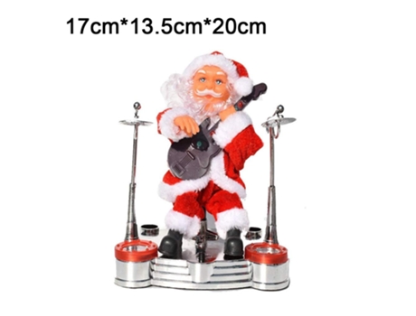 Elkuaie Saxofón eléctrico Vintage de Navidad, música de baile, Papá Noel, decoración navideña, regalo para niños