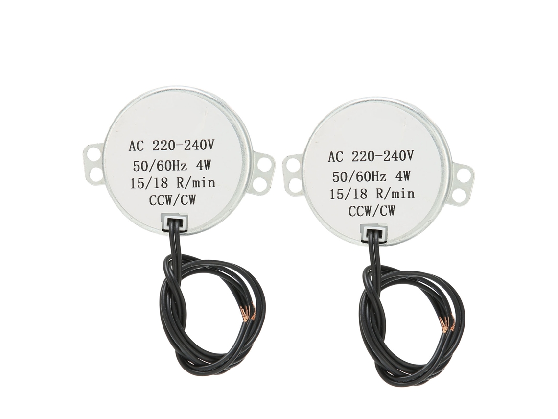 2 Piezas De Motor Eléctrico Sincrónico Ac 220-240v 15-18rpm 4w Dirección Ccw/cw Piezas De Transmisión